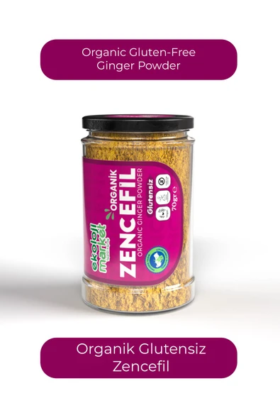 Ekoloji Market Organik Glutensiz Zencefil 70 gr / Organic Gluten-free Ginger 70 gr ürün görseli 1