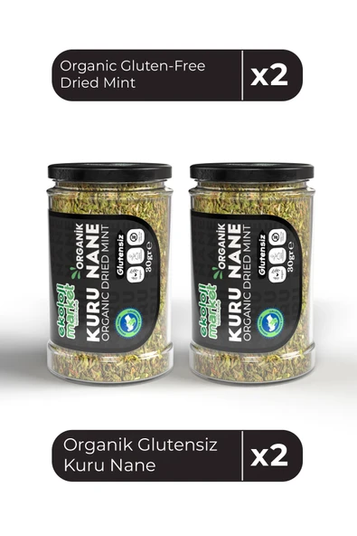 Ekoloji Market Organik Glutensiz Kuru Nane 30 Gr x2 / Organic Gluten-Free Dried Mint 30 Gr x2 ürün görseli 1