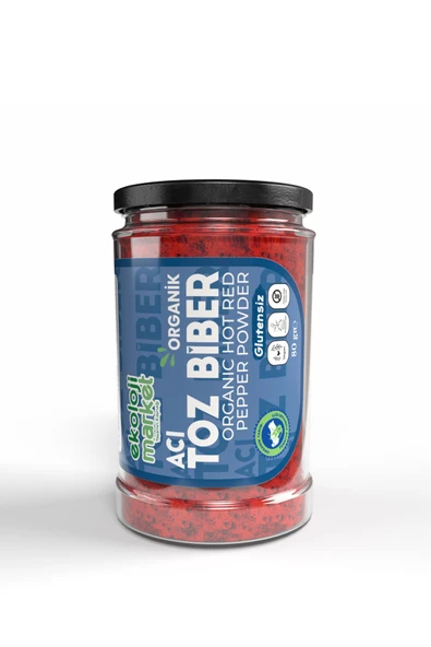 Ekoloji Market Organik Glutensiz Kavanoz Toz Biber- Acı 80 gr ürün görseli 1