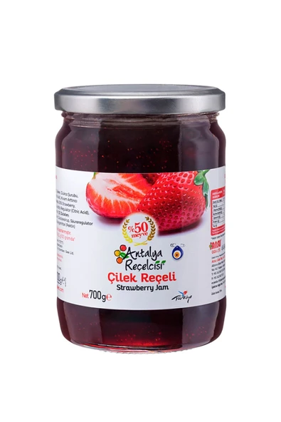 Antalya Reçelcisi Çilek Reçeli 700g Klasik Seri ürün görseli 1