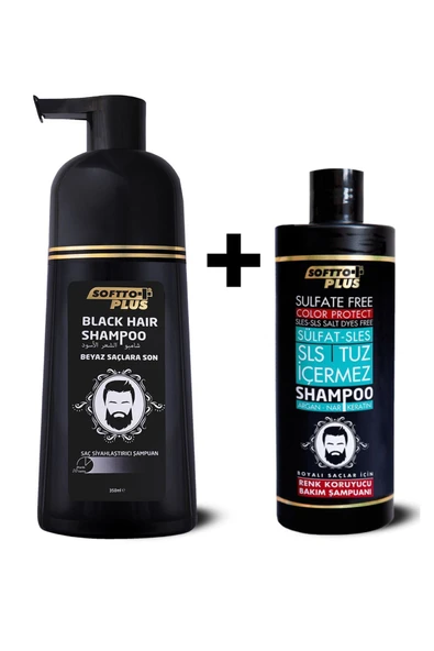 BLACK HAIR SHAMPOO VE ÖZEL RENK KORUYUCU ŞAMPUAN PAKETİ ürün görseli 1