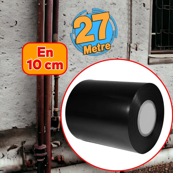 Antikorozyon Bandı 170 Mikron Metal Boru Pas Önleme İzolasyon Sarma Bant 100 mm x 27.5 Metre 1 Adet ürün görseli 1