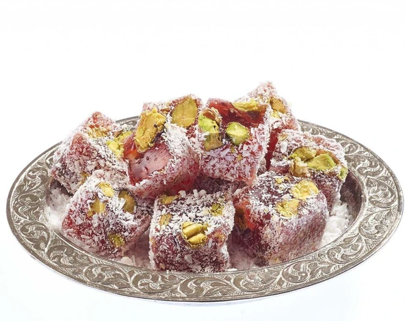 Hindistan Cevizli, Narlı, Antep Fıstıklı Mini Lokum (250 g) ürün görseli 1