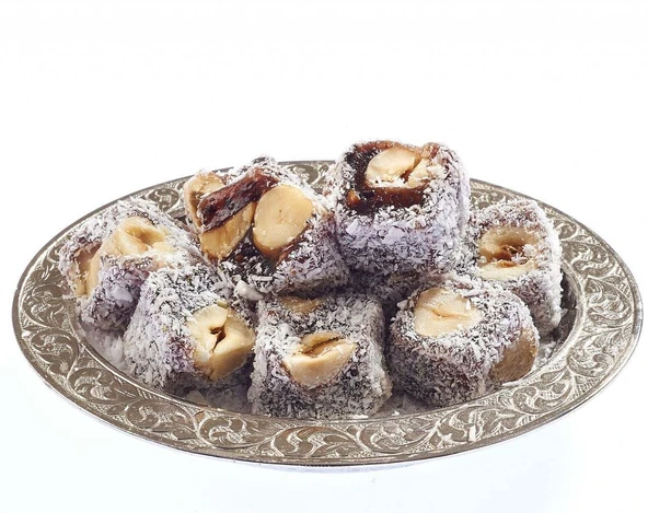 Hindistan Cevizli, Siyah Üzümlü, Fındıklı Mini Lokum (250 g) ürün görseli 1