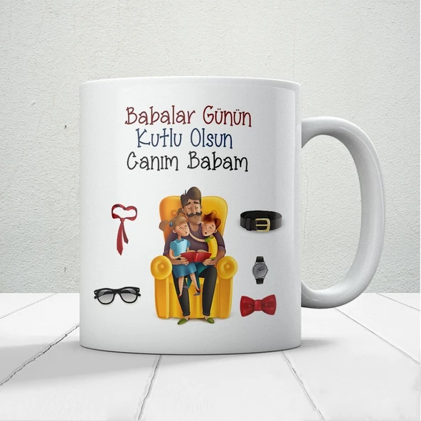 Canım Babam Baskılı Babalar Günü Kupa Bardak Kahve Kupa Bardak-1 ürün görseli 1