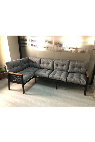 adımshops Miami melisa 3+2 Köşe Yön değiştirilebilir Koltuk Takımı Balkon-bahçe-kafe-çay Seti ürün görseli 1