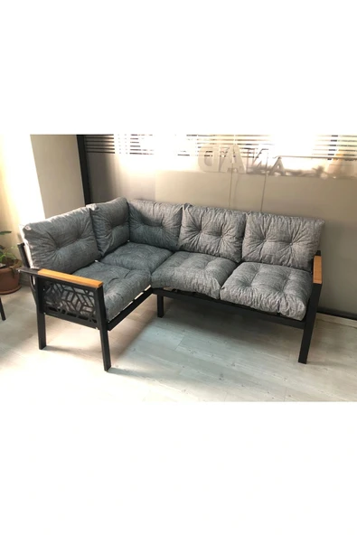 adımshops Miami melisa 2+2 Köşe Yön değiştirilebilir Koltuk Takımı Balkon-bahçe-kafe-mutfak-takımı ürün görseli 1