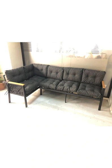 adımshops Miami melisa 3+2 Köşe Yön değiştirilebilir Koltuk Takımı Balkon-bahçe-kafe-çay Seti ürün görseli 1