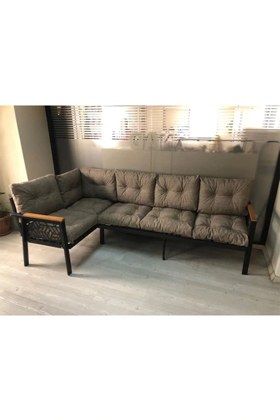 adımshops Miami melisa 3+2 Köşe Yön değiştirilebilir Koltuk Takımı Balkon-bahçe-kafe-çay Seti ürün görseli 1