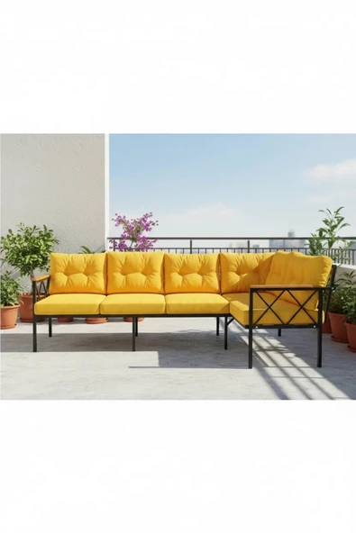 adımshops Köşe Koltuk Takımı , 3 2 Balkon-bahçe-kafe-çay Seti-mutfak Köşe Takımı-oturma Grubu-ofis Koltuğu ürün görseli 1