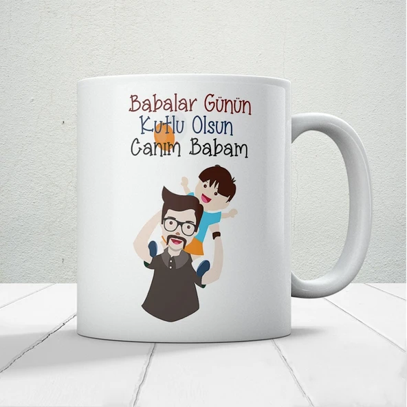 Canım Babam Baskılı Babalar Günü Kupa Bardak Kahve Kupa Bardak-7 ürün görseli 1