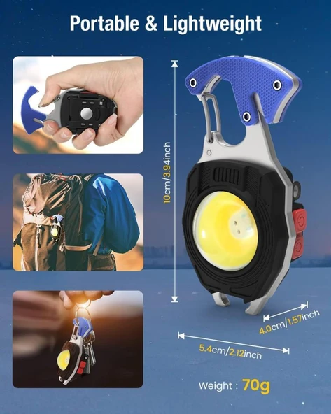 WRT ŞARJLI LED LAMBASI KAMP ÇAKMAK MİNİ FENER - Resim 5