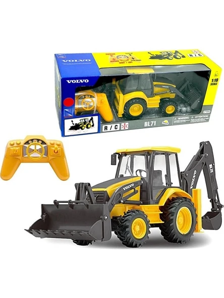 1:18 Uzaktan Kumandalı Volvo Kepçe Ful Fonksiyon Oyuncak İş Makinesi ürün görseli 1
