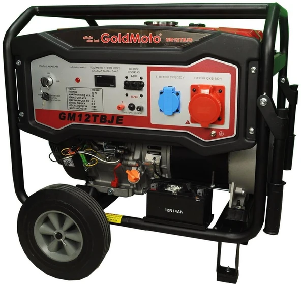 GoldMoto GM12TBJ Benzinli Jeneratör Trifaze 12kVA ürün görseli 1