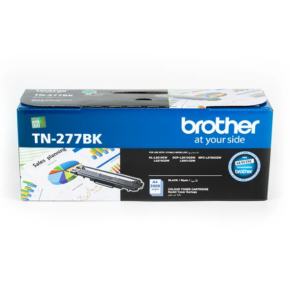Brother TN-277BK 3000 Sayfa Kapasiteli Siyah Toner ürün görseli 1