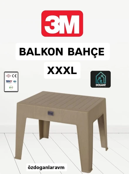 3m Bahçe Deniz Havuz Balkon  Krem Sehpa 2 Adet ürün görseli 1