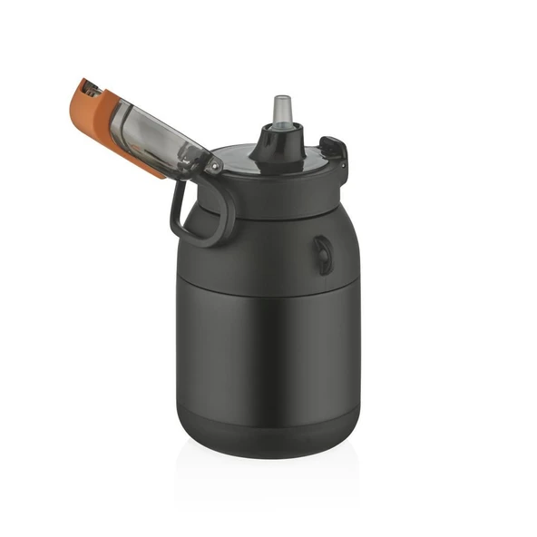 Shotay Dome Çelik Termos Matara 800Ml Siyah - Resim 2
