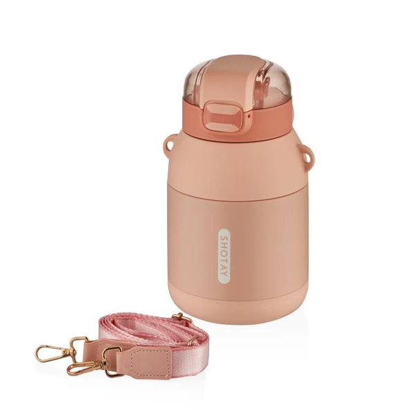 Shotay Dome Çelik Termos Matara 800Ml Pembe ürün görseli 1