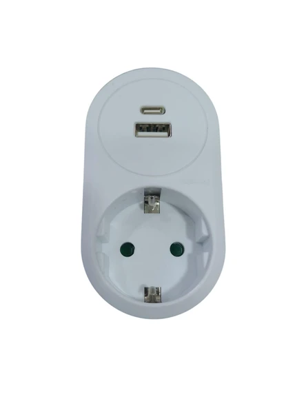 Famatel Tekli Golyat USB + TypeC Adaptör 3.4A ürün görseli 1