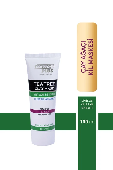 ÇAY AĞACI SİVİLCE VE AKNE KARŞITI KİL MASKESİ 100 ML ürün görseli 1