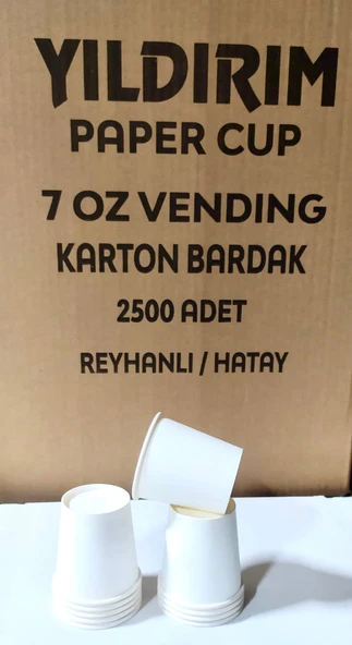 7 OZ BASKISIZ KARTON BARDAK (  3000 ADET ) - Resim 2