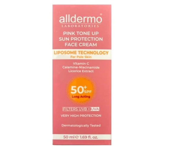 Alldermo Spft50+ Tinted Pink Ton Eşitleyici Krem 50ml ürün görseli 1