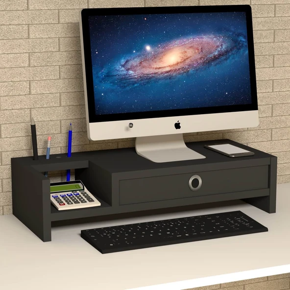 Emkawood Mira Monitör Yükseltici Siyah ürün görseli 1