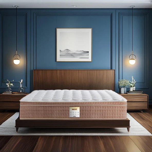 Homedius Nest Paket Yaylı Ortopedik Yatak  Beyaz 90x200 ürün görseli 1