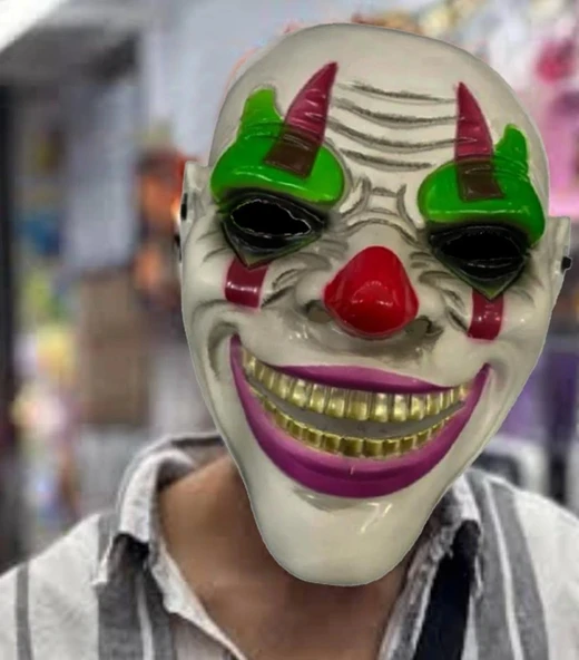 Nessiworld Delirten Gülüş Psikopat Palyaço Temalı Joker Maskesi ürün görseli 1