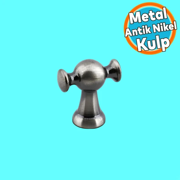 Kulp Düğme Tek Vidalı Çekmece Kulbu Kulpları Mutfak Mobilya Dolabı Dolap Kulpu Antik Nikel ürün görseli 1