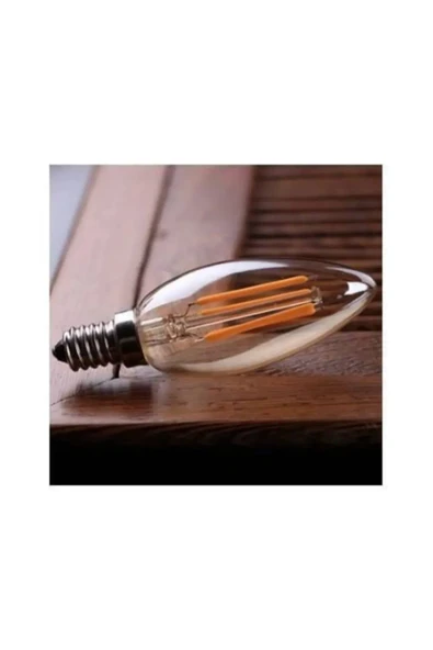 CT-4280 Amber Renk Rustik Ampul E14 4w Led Ampül 4 Watt 220 V (4 ADET) ürün görseli 1