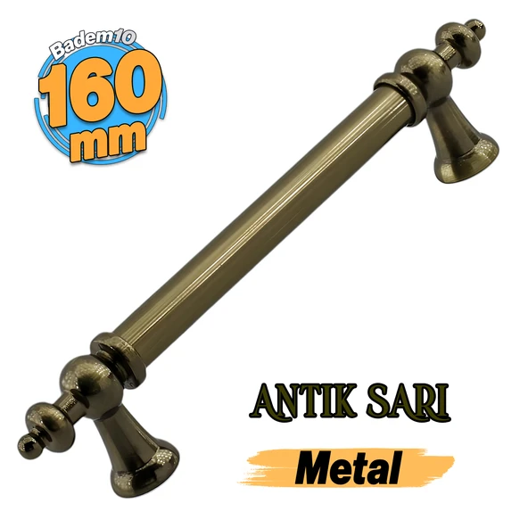 Osmanlı Metal Antik Sarı Kulp 160 mm 16 cm Mobilya Çekmece Mutfak Dolabı Dolap Kapak Kulb Kulpu ürün görseli 1