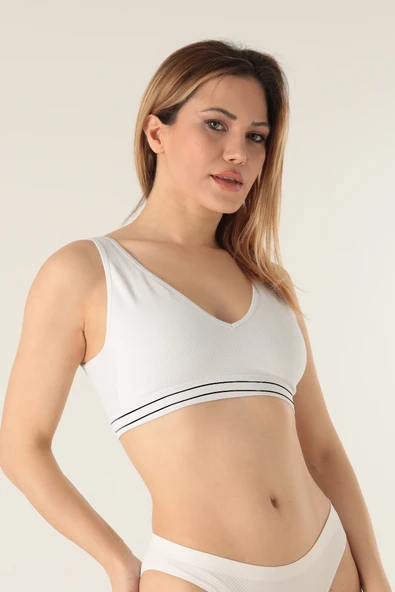 DoReMi Seamless Kalın Askılı Büstiyer Crop Top - Resim 2