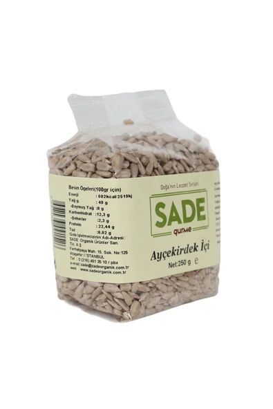 Sade Gurme Ayçekirdek İçi 250 gr - Resim 5