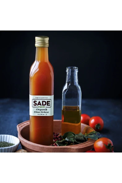 Sade Organik Elma Sirkesi 5x500 ml - Resim 2