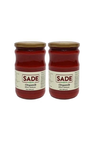Sade Organik SADE ORGANİK BİBER SALÇASI (tatlı) 650 GR 2 Lİ PAKET ürün görseli 1