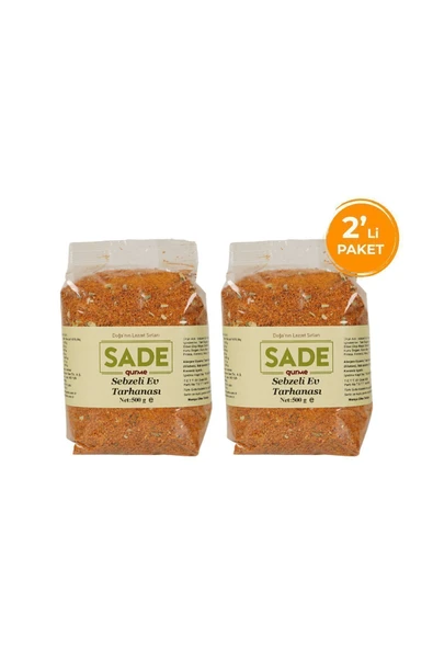 Sade Organik Sade Gurme Sebzeli Ev Tarhanası 500 gr 2'li Paket (2X500GR) ürün görseli 1