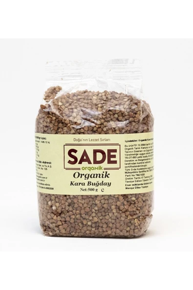 Sade Organik Kara Buğday 500 gr ürün görseli 1
