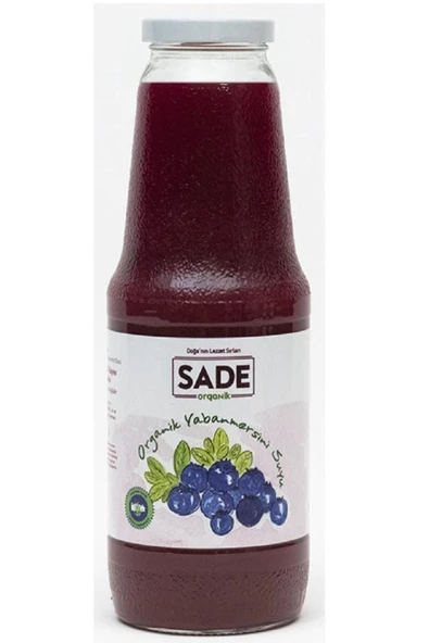 Sade Organik Yaban Mersini Suyu 1000 Ml ürün görseli 1