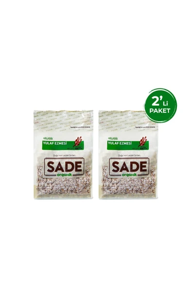 Sade Organik Yulaf Ezmesi 2'li Paket (2X500 GR) ürün görseli 1