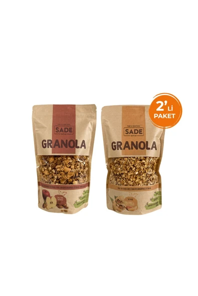 Sade Gurme 2 'li Erik Fındık Dut Kurusu ve Yer Fıstığı Granola 360x2 gr ürün görseli 1