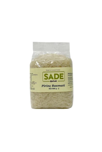 Sade Gurme Basmati Pirinç 500 Gr ürün görseli 1