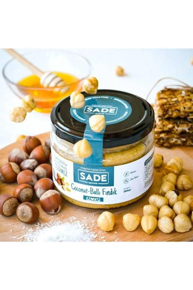 Sade Gurme Coconut & Ham Ballı Fındık Ezmesi 280g ürün görseli 1