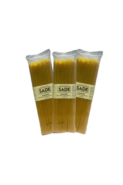 Sade Organik Spagetti Makarna 500 gr 3 Lü Paket ürün görseli 1
