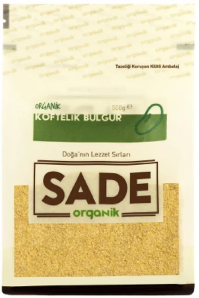 Sade Organik Köftelik Bulgur 500 Gr ürün görseli 1