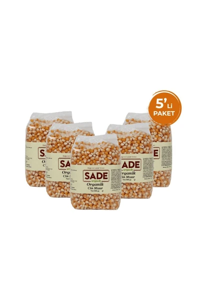 Sade Organik Cin Mısır 500 gr 5'li Paket (5 X 500 Gr.) ürün görseli 1