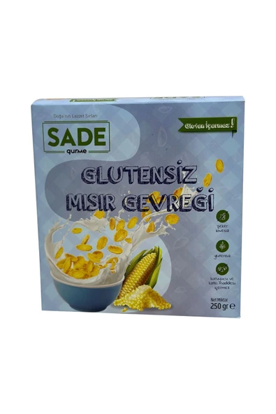 Sade Gurme Glutensiz Mısır Gevreği 250 Gr. ürün görseli 1