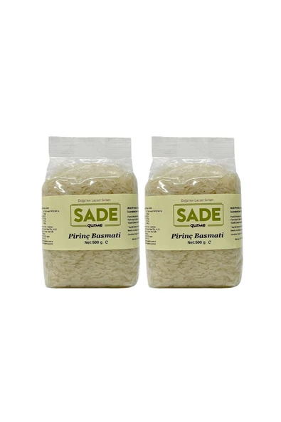 Sade Gurme PİRİNÇ BASMATİ 500 GR 2 Lİ PAKET ürün görseli 1
