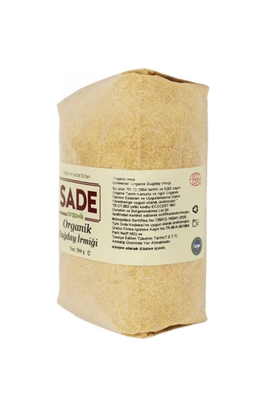 Sade Organik Buğday İrmiği 500g - Resim 2