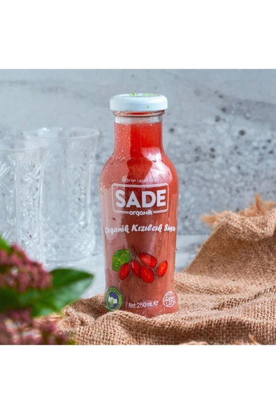 Sade Organik Kızılcık Suyu 250 Ml ürün görseli 1